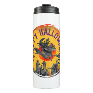 Halloween Design Happy Halloween Hexe Thermosbecher