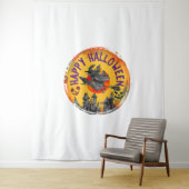 Halloween Design Happy Halloween Hexe Wandteppich (Beispiel)