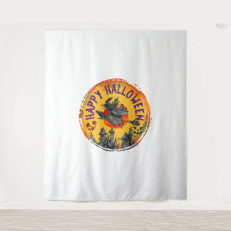 Halloween Design Happy Halloween Hexe Wandteppich