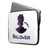 Halloween-Design mexikanischer Mädchen und Flederm Laptopschutzhülle (Vorderseite Links)