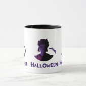Halloween-Design mexikanischer Mädchen und Flederm Tasse (Zentrum)