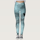 Halloween-Design mit Rabe Leggings (Vorderseite)