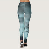 Halloween-Design mit Rabe Leggings (Rückseite)