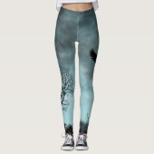 Halloween-Design mit Rabe Leggings (Vorderseite)