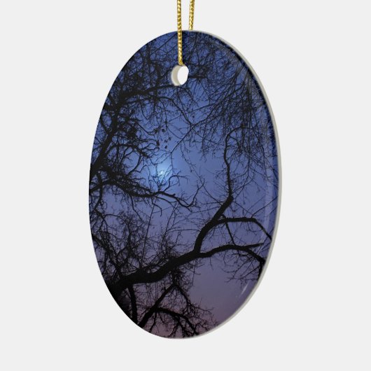 Halloween Design mit Spooky Tree and Moon Keramik Ornament (Links)