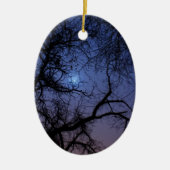 Halloween Design mit Spooky Tree and Moon Keramik Ornament (Vorne)