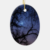 Halloween Design mit Spooky Tree and Moon Keramik Ornament (Hinten)