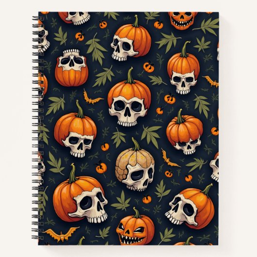 Halloween-Design-Notebook Notizblock (Vorderseite)