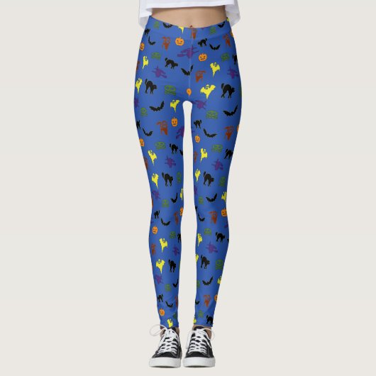 Halloween Design Pattern Leggings (Vorderseite)