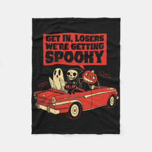 Halloween Design Skeleton Pumpkin Ghost in Los Fleecedecke