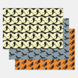 Halloween Design Wrapping Paper-Sets Geschenkpapier Set