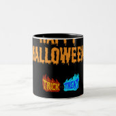 Halloween Design Zweifarbige Tasse (Mittel)