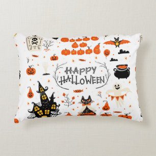 Halloween Designelemente. Halloween-Cliparts mit Dekokissen