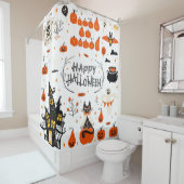 Halloween Designelemente. Halloween-Cliparts mit Duschvorhang (Beispiel)