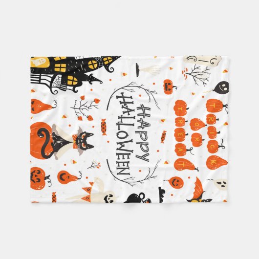 Halloween Designelemente. Halloween-Cliparts mit Fleecedecke (Vorderseite (Horizontal))