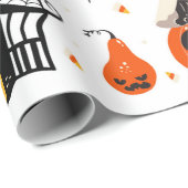 Halloween Designelemente. Halloween-Cliparts mit Geschenkpapier (Rolleneckpunkt)