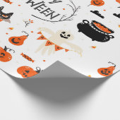 Halloween Designelemente. Halloween-Cliparts mit Geschenkpapier (Ecke)