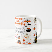 Halloween Designelemente. Halloween-Cliparts mit Kaffeetasse (VorderseiteRechts)