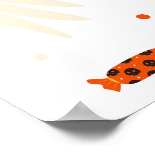 Halloween Designelemente. Halloween-Cliparts mit Poster (Ecke)