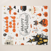 Halloween Designelemente. Halloween-Cliparts mit Sherpadecke (Vorderseite (Horizontal))