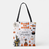 Halloween Designelemente. Halloween-Cliparts mit Tasche (Rückseite)