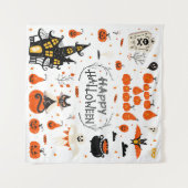 Halloween Designelemente. Halloween-Cliparts mit Wandteppich (Vorderseite (Horizontal))