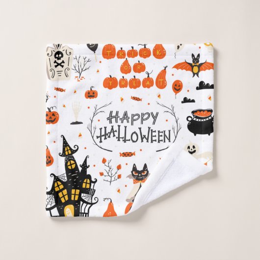 Halloween Designelemente. Halloween-Cliparts mit Waschlappen (Waschlappen)