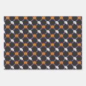 Halloween Designer Spaß, Skulls & Pumpkins Geschenkpapier Set (Vorderseite 3)