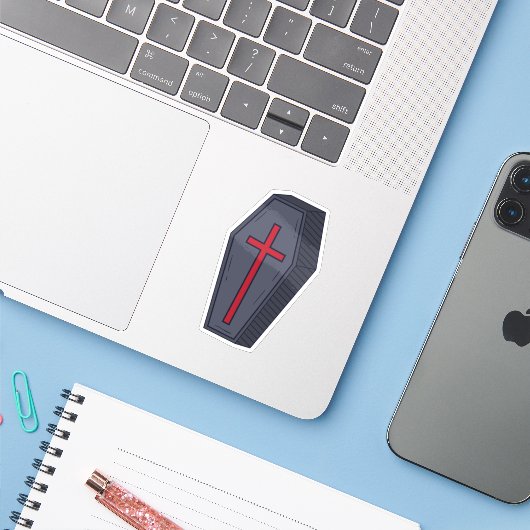 Halloween-Designs Aufkleber (Laptop mit iPhone)