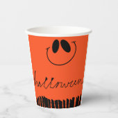 Halloween-Designs in Orange Pappbecher (Vorderseite)