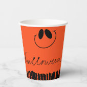 Halloween-Designs in Orange Pappbecher (Vorderseite)