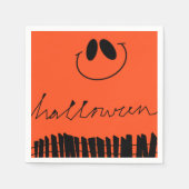 Halloween-Designs in Orange Serviette (Vorderseite)