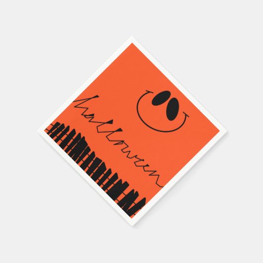 Halloween-Designs in Orange Serviette (Ecke)