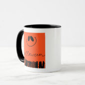 Halloween-Designs in Orange Tasse (Vorderseite Links)