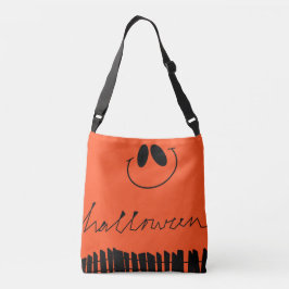 Halloween-Designs in Orange Tragetaschen Mit Langen Trägern