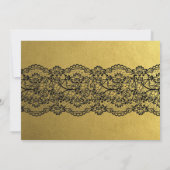 Halloween Dessous Dusche lila Schwarze Spitze Einladung (Rückseite)