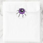 Halloween-Detail, Cartoon, lila Runder Aufkleber (Tasche)