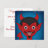 Halloween Devil Einladung (Vorne/Hinten)