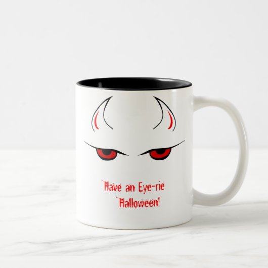 Halloween_Devil Eyes Zweifarbige Tasse (Rechts)