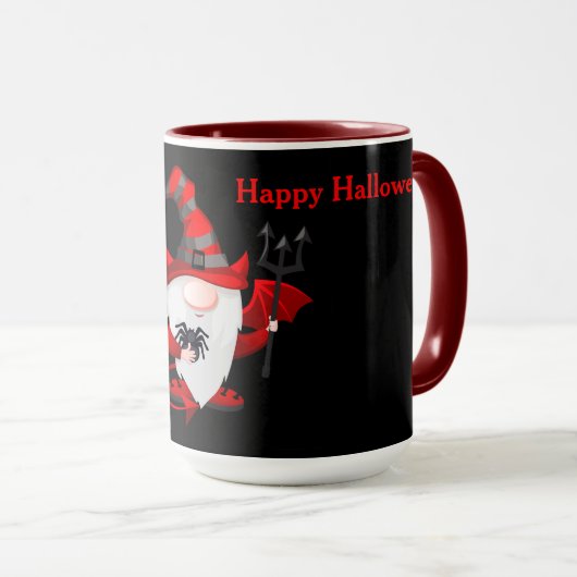 Halloween Devil Gnome Tasse (VorderseiteRechts)