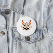 Halloween Devil Horns Kürbislaterne Pumpkin Button (Beispiel)