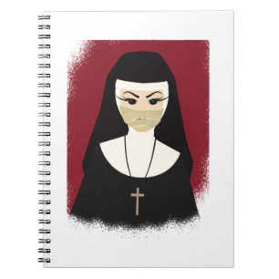 Halloween Devil Nun Geschenk für Dunkle Schwester Notizblock
