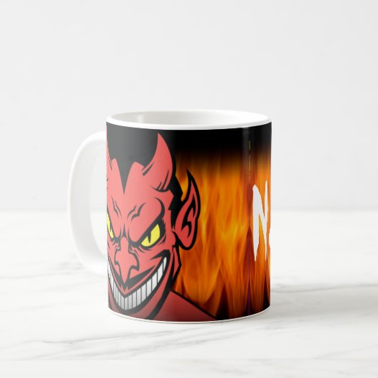 Halloween Devil Personalisiert Coffee Tasse, Cup Kaffeetasse (Vorderseite Links)