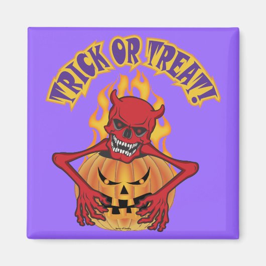 Halloween Devil Skul Magnet (Vorne)