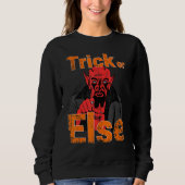 Halloween Devil Trick oder behandeln Beängstigende Sweatshirt (Vorderseite)
