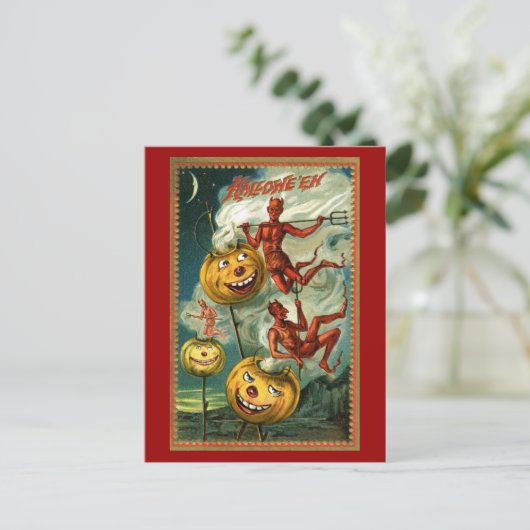 Halloween Devils & JOLs Postkarte (Stehend Vorderseite)