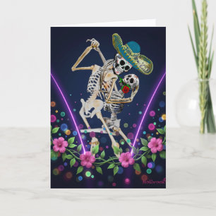 Halloween Dia De Los Muertos Party-Einladung Feiertagskarte