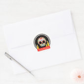 Halloween Dia De Muertos Runder Aufkleber (Umschlag)