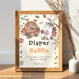 Halloween Diaper Raffle Baby Duschgel Spielzeichen Poster