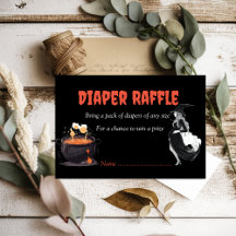Halloween Diaper Raffle Baby ist Braukarte